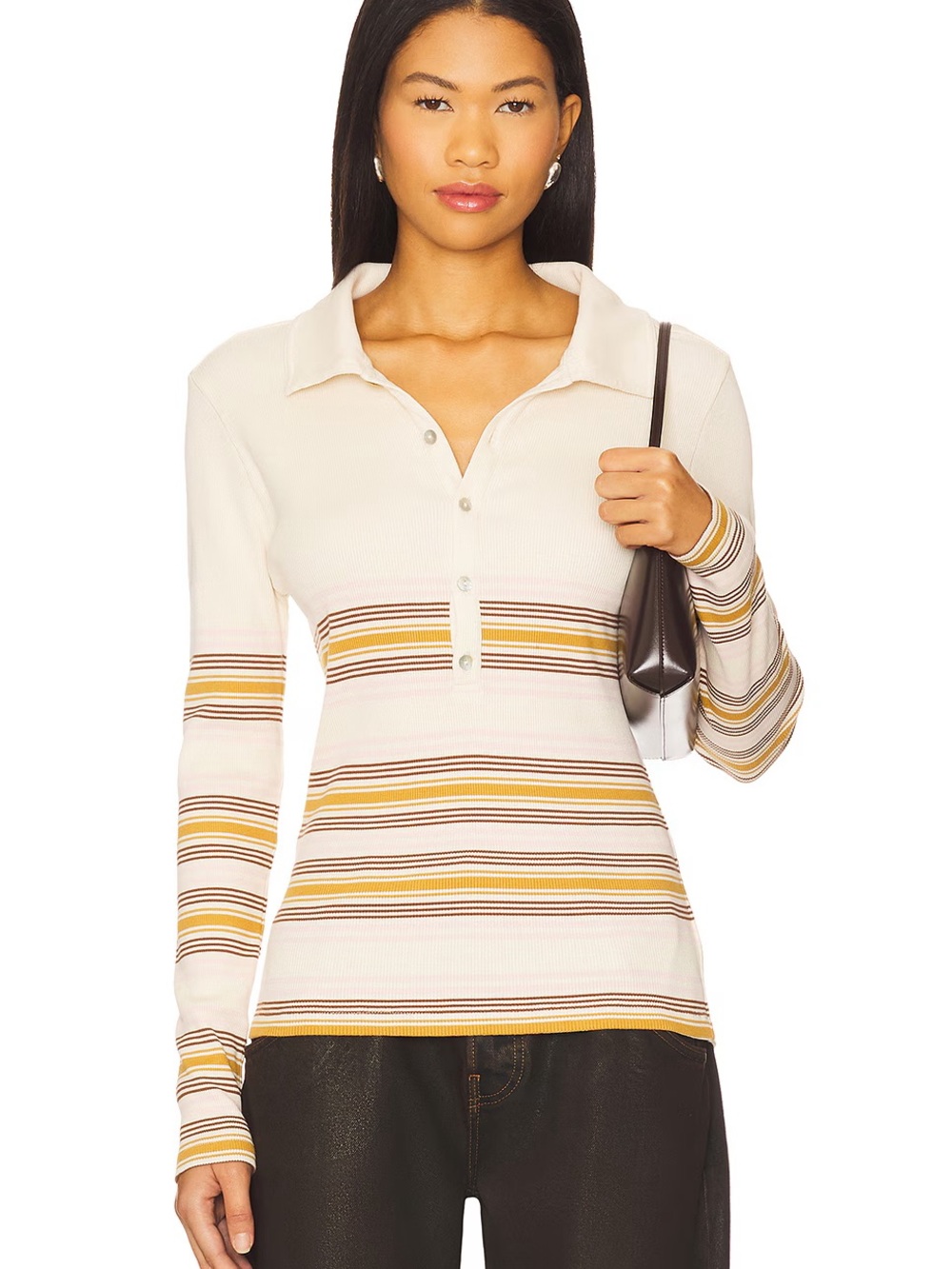 AMO Denim Desiree Tee in Bone Multi
